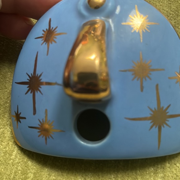 Hook Cover Lid for Hall’s MCM Gold & Blue Atomic Starburst Teapot - LID ONLY - Picture 12 of 14